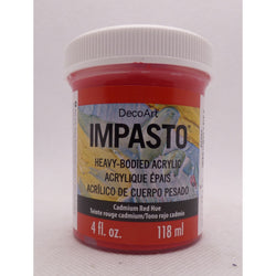 DecoArt Cadmium Red Hue 4oz Traditions Impasto Paint - CLDADTP03-4OZ - Lilly Grace Crafts