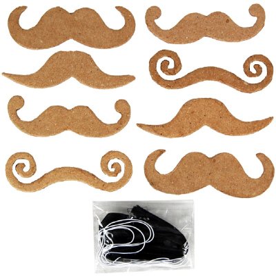 DecoPatch Pack of 8 Moustache Shapes - CLDPAC375 - Lilly Grace Crafts