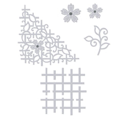Sweet Dixie SD Floral Lattice Corner and More Sweet Dixie Cutting Die - SDD586 - Lilly Grace Crafts