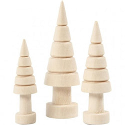 Creativ Solid Wood Tree Assortment5,6,7CM - CLCV57928 - Lilly Grace Crafts