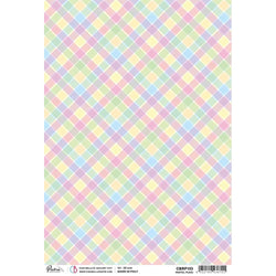 Ciao Bella Papers A4 Rice Paper x5 Pastel plaid - CBRP153 - Lilly Grace Crafts