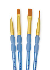 Royal & Langnickel CC GOLD NYLON ACRYLIC SET 4 Brushes - 3 Packs - CLRCC204 - Lilly Grace Crafts