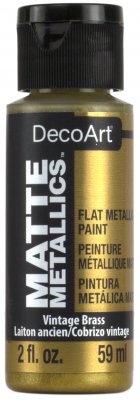 DecoArt Vintage Brass Matte Metallics - CLDADMMT03-2OZ - Lilly Grace Crafts