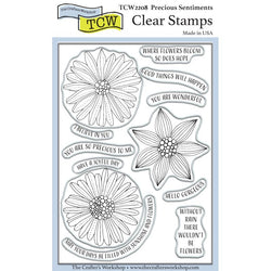 The Crafters Workshop Precious Sentiments 4x6 Stamp Set - TCW2208 - Lilly Grace Crafts