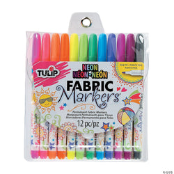 Tulip Tulip Neon Multi Fine Fabric Writers -12 pack - IL31780 - Lilly Grace Crafts