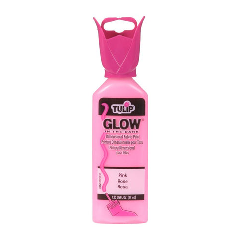 Tulip Tulip Glow-In-The-Dark Pink Dimensional Fabric Paint 1.25oz - IL29018 - Lilly Grace Crafts