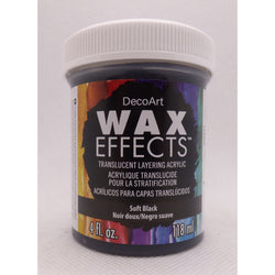 DecoArt Soft Black 4OZ Wax Effects Encaustic Acrylic - CLDADWE23-4OZ - Lilly Grace Crafts