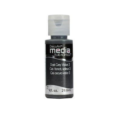 DecoArt Dark Grey (Media Paint) - CLDADMFA22-1OZ - Lilly Grace Crafts