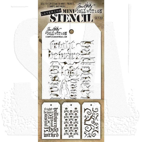 Stampers Anonymous_AGW Mini Stencil Set 23 - AGMST023 - Lilly Grace Crafts