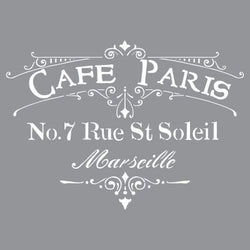 DecoArt Cafe Paris Stencil - CLDAADS02 - Lilly Grace Crafts