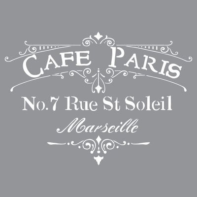 DecoArt Cafe Paris Stencil - CLDAADS02 - Lilly Grace Crafts