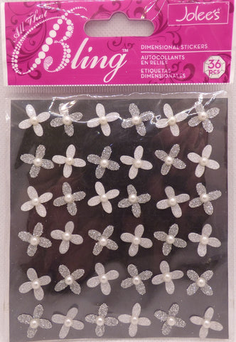 Bling Silver Mini Flowers - EK50-20164 - Lilly Grace Crafts