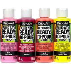DecoArt 4 Colour Fluid Art Sweet Treat Pouring Value pack - CLDASK537 - Lilly Grace Crafts