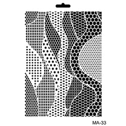Cadence 21x 29 Mix Media Stencil - Multi Waves - CA018771 - Lilly Grace Crafts
