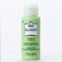 PLAID Lime Zest Folkart Glossy Acrylic Paints - 2 Oz. - PE11822 - Lilly Grace Crafts