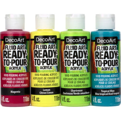 DecoArt 4 Colour Fluid Art Tropical Pouring Value - CLDASK538 - Lilly Grace Crafts