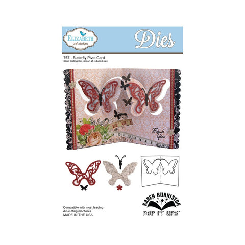 Elizabeth Craft Designs Butterfly Pivot Card - ECD767 - Lilly Grace Crafts