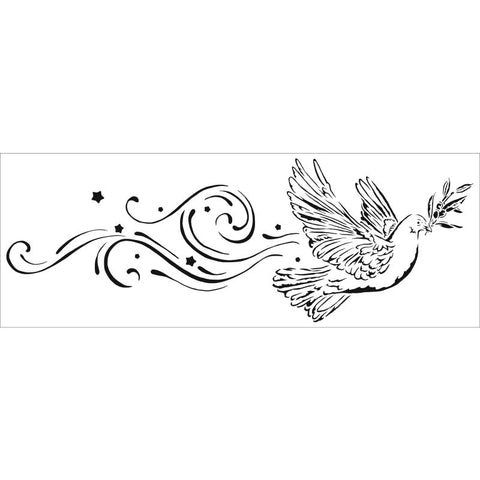 The Crafters Workshop 16½x6 Stencil Peace Dove - TCW2196 - Lilly Grace Crafts