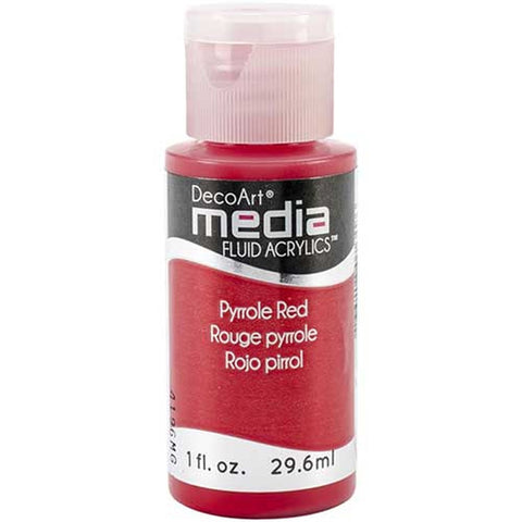 DecoArt Pyrrole Red (MEDIA PAINT) - CLDADMFA18-8OZ - Lilly Grace Crafts