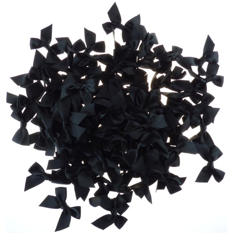 Stenco Black - 15mm Bow x 100 - PI086-15-030 - Lilly Grace Crafts