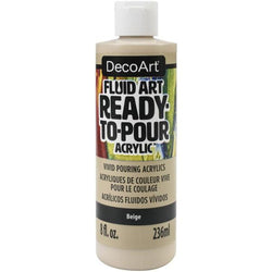 DecoArt Beige Fluid Art Ready to Pour Acrylic 8oz - CLDADFA21-8OZ - Lilly Grace Crafts