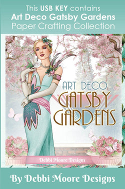Art Deco Gatsby Garden USB Key - DMUSB648 - Lilly Grace Crafts