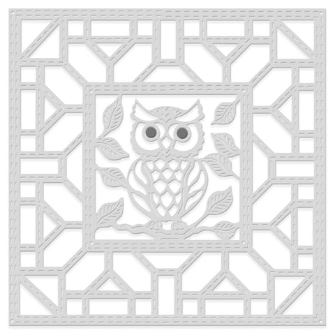 Sweet Dixie Large Owl Applique Patchwork Square Sweet Dixie Cutting Die - SDD629 - Lilly Grace Crafts