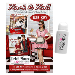 Debbi Moore Designs Rock and Roll Crafting Compendium USB Key Collection - DMUSB100 - Lilly Grace Crafts