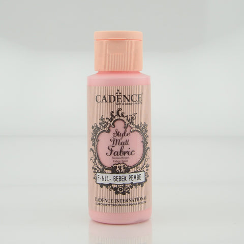 Cadence Baby Pink 59 ml  Style Matt Fabric Paint  - CA731129 - Lilly Grace Crafts