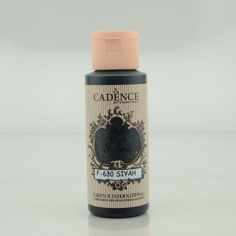 Cadence Black  59 ml  Style Matt Fabric Paint  - CA731280 - Lilly Grace Crafts