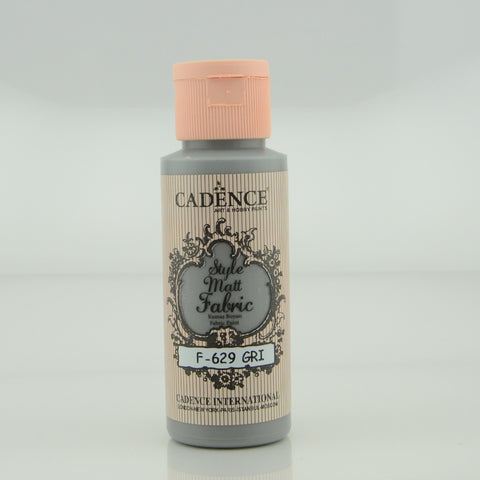 Cadence Gray  59 ml  Style Matt Fabric Paint  - CA731334 - Lilly Grace Crafts