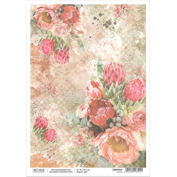 Ciao Bella Papers Rice Paper A4 Protea - 5 pack - CBRP064 - Lilly Grace Crafts
