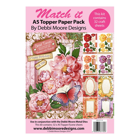 Debbi Moore Designs Match It Peony Dreams Paper Pack - DMMIPP110 - Lilly Grace Crafts