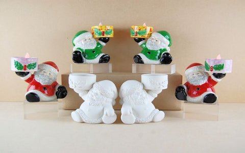 Country Love Crafts Sitting Santa T-light holder (mixed styles) - box quantity 6 - CLMC398 - Lilly Grace Crafts