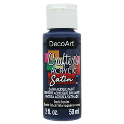 DecoArt Dark Denim 2oz Crafters Acrylic Satin - CLDADCAS11-2OZ - Lilly Grace Crafts