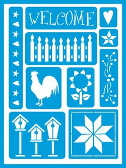 DecoArt Country Stencil - CLDAAGS210 - Lilly Grace Crafts