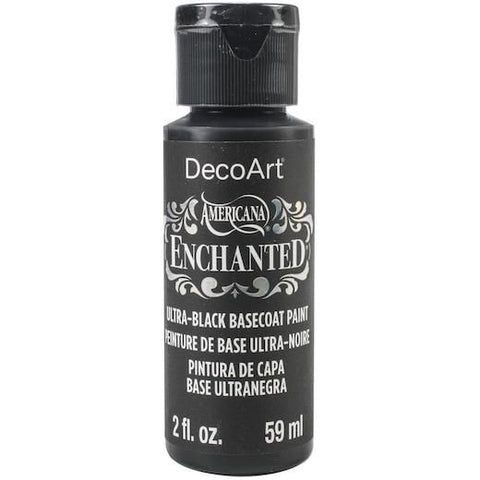 DecoArt Ultra Black Basecoat Enchanted - 2o - CLDADE07-2OZ - Lilly Grace Crafts