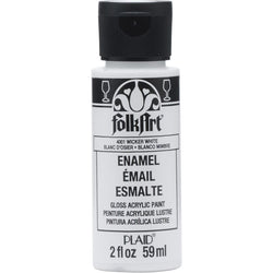 PLAID Wicker White FolkArt Enamels 2oz - PE4001 - Lilly Grace Crafts