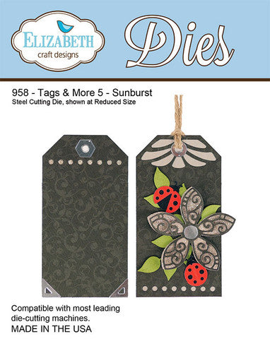 Elizabeth Craft Designs Tags & More 5 - Sunburst - ECD958 - Lilly Grace Crafts