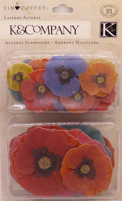 Blossomwood Poppy Layered Accents - 30-387676 - Lilly Grace Crafts