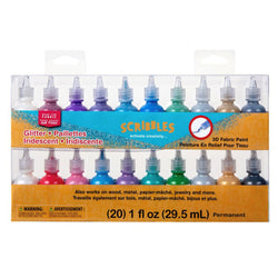 Scribbles Scribbles Multi Effect 3D Fabric Paint 20pack - IL28879 - Lilly Grace Crafts