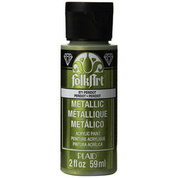 PLAID Peridot Metallic Metallic FolkArt- 2oz - PEK671 - Lilly Grace Crafts