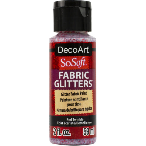 DecoArt Red Twinkle Fabric Paint - CLDADSSFG07-2OZ - Lilly Grace Crafts