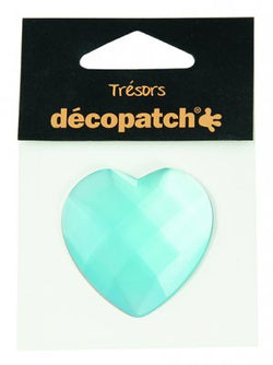 DecoPatch Pack of 1 heart, 4.5cm – Blue - CLDPBJ032 - Lilly Grace Crafts