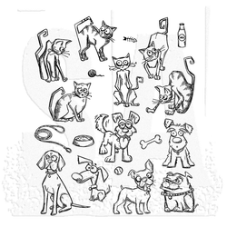 Stampers Anonymous_AGW Mini Cats & Dogs - AGCMS272 - Lilly Grace Crafts