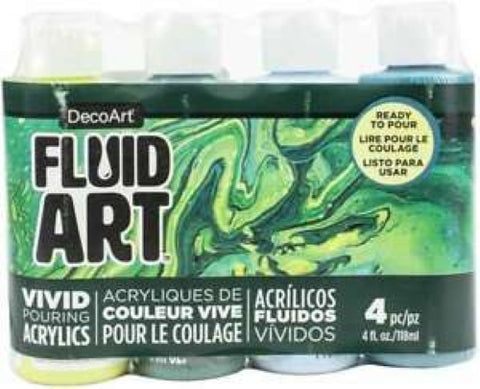 DecoArt 4 Colour Fluid Art Jungle Pouring Value - CLDASK542 - Lilly Grace Crafts