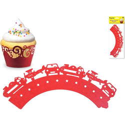 Cupcake Wrappers Boys Toys Red3 x packs of 6 - MIPC202H - Lilly Grace Crafts