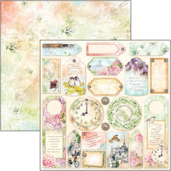 Ciao Bella Papers 12"x12" Sheets x12 Notre Vie Tags & Frames - CBSS149 - Lilly Grace Crafts