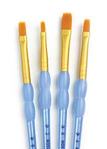 Royal & Langnickel CC GOLD NYLON SHADER BRUSH SET 3 pack - CLRCC202 - Lilly Grace Crafts