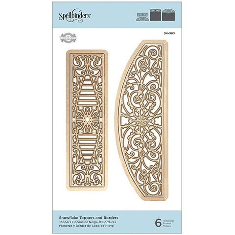 Spellbinders Snowflake Toppers and Borders Etched Dies - SBS4-963 - Lilly Grace Crafts